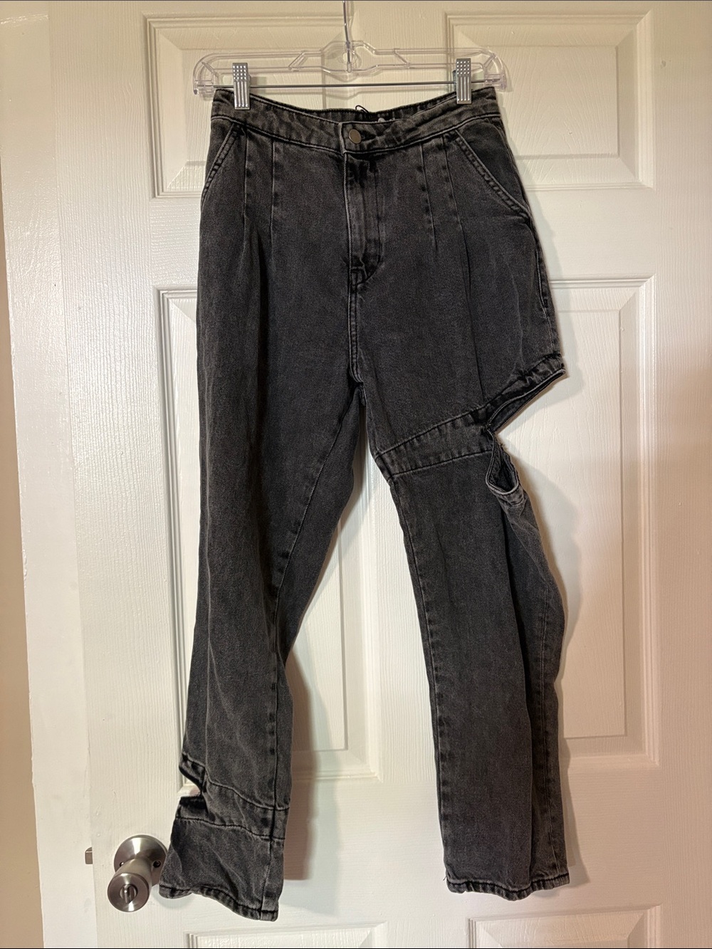 Boohoo Charcoal Washed Denim Jeans
